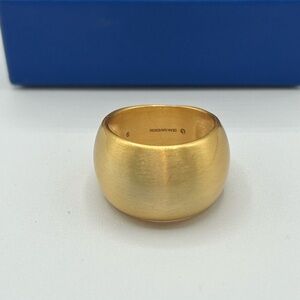 🔥🆕🔥 DEAN DAVIDSON Brushed 22K Gold Dome Statement Ring - Size 9